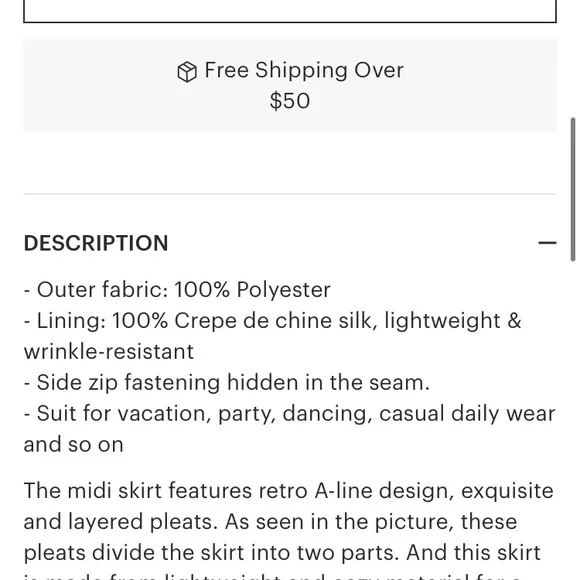 Lilysilk platted skirt - Picture 10 of 10